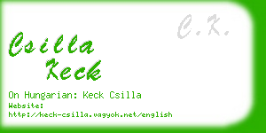 csilla keck business card